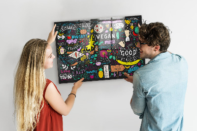 Quadro magnético decorativo Inscrições abstratas