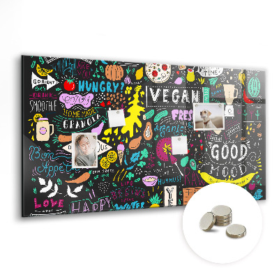 Quadro magnético decorativo Inscrições abstratas