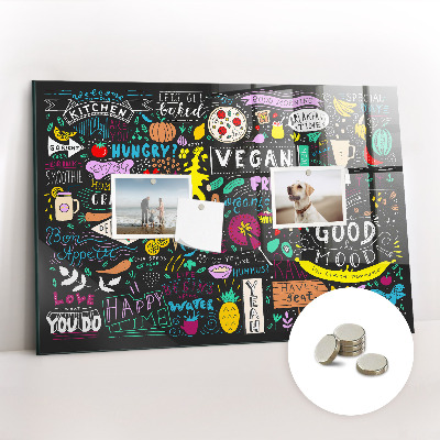 Quadro magnético decorativo Inscrições abstratas