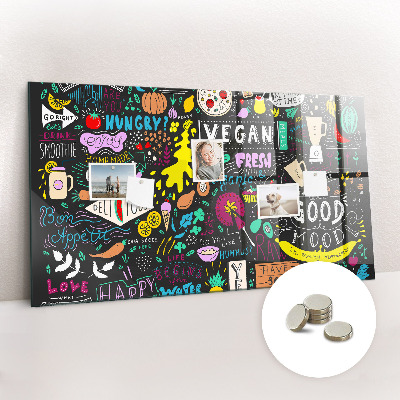 Quadro magnético decorativo Inscrições abstratas