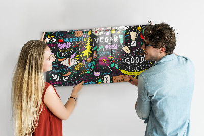 Quadro magnético decorativo Inscrições abstratas