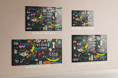 Quadro magnético decorativo Inscrições abstratas