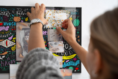 Quadro magnético decorativo Inscrições abstratas