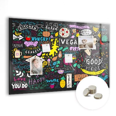 Quadro magnético decorativo Inscrições abstratas