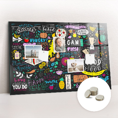 Quadro magnético decorativo Inscrições abstratas