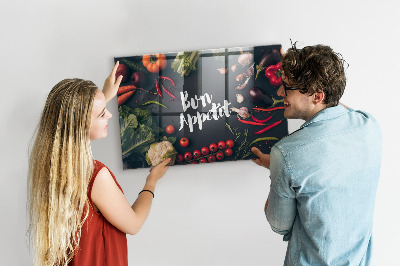 Painel magnético Inscrição de bom apetite