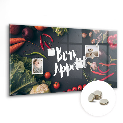 Painel magnético Inscrição de bom apetite