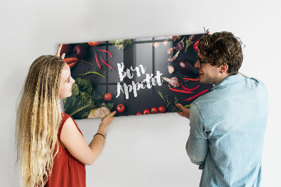 Painel magnético Inscrição de bom apetite