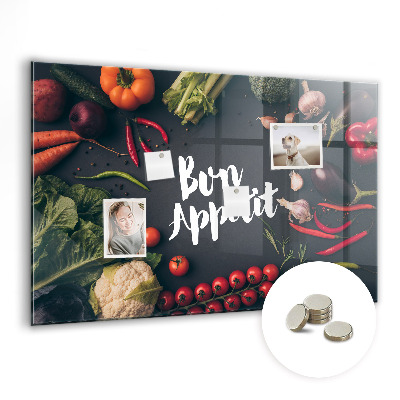 Painel magnético Inscrição de bom apetite