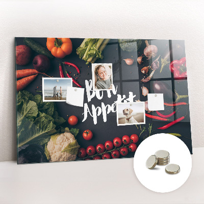 Painel magnético Inscrição de bom apetite