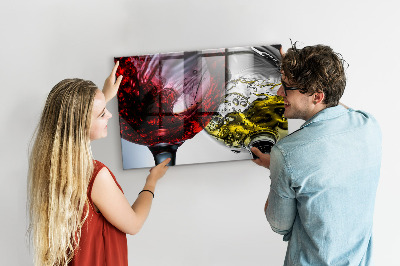 Quadro magnético de parede Taças de vinho