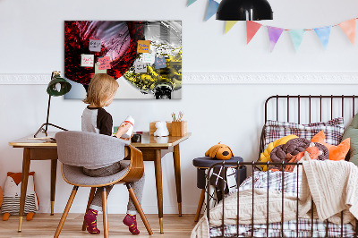 Quadro magnético de parede Taças de vinho