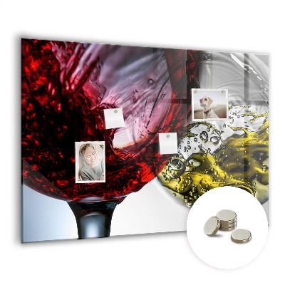 Quadro magnético de parede Taças de vinho