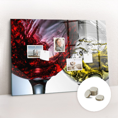 Quadro magnético de parede Taças de vinho