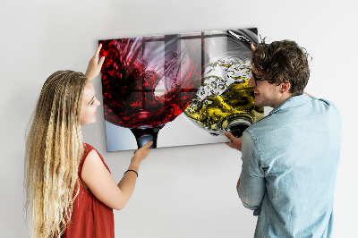 Quadro magnético de parede Taças de vinho