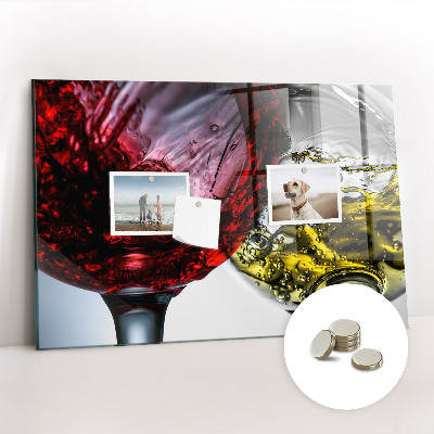 Quadro magnético de parede Taças de vinho
