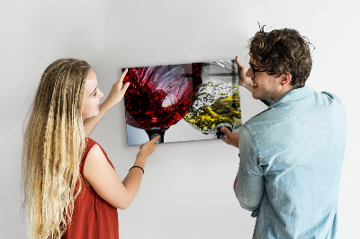 Quadro magnético de parede Taças de vinho