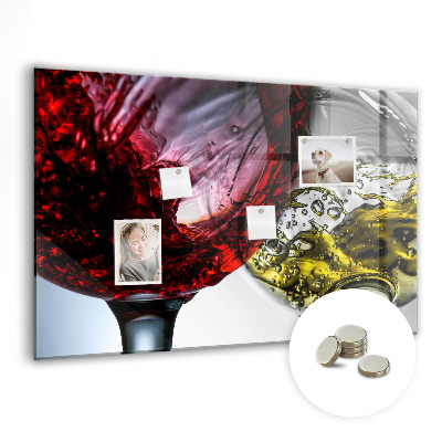 Quadro magnético de parede Taças de vinho