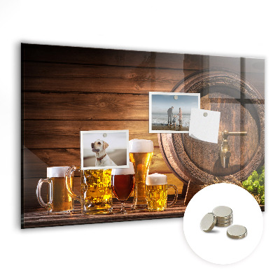 Quadro magnético de parede Um barril de cerveja