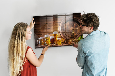 Quadro magnético de parede Um barril de cerveja