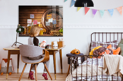 Quadro magnético de parede Um barril de cerveja