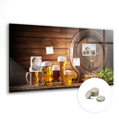 Quadro magnético de parede Um barril de cerveja