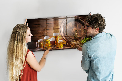 Quadro magnético de parede Um barril de cerveja