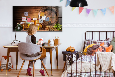 Quadro magnético de parede Um barril de cerveja