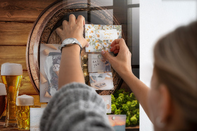 Quadro magnético de parede Um barril de cerveja