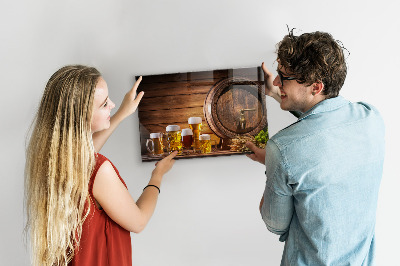 Quadro magnético de parede Um barril de cerveja