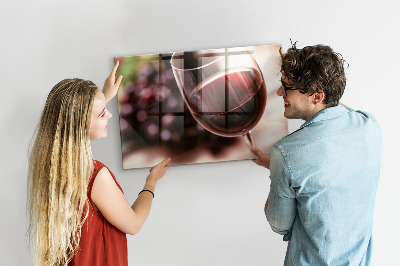 Quadro magnético decorativo Um copo de vinho tinto