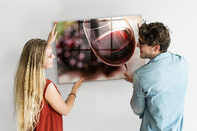 Quadro magnético decorativo Um copo de vinho tinto
