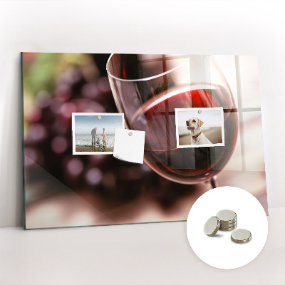 Quadro magnético decorativo Um copo de vinho tinto