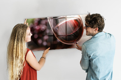 Quadro magnético decorativo Um copo de vinho tinto