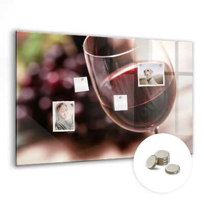 Quadro magnético decorativo Um copo de vinho tinto