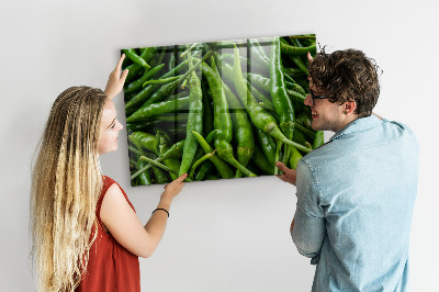 Quadro magnético de parede Pimentão verde