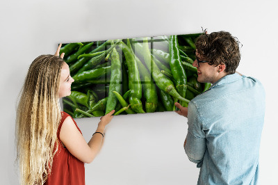 Quadro magnético de parede Pimentão verde