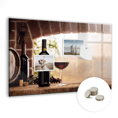 Quadro magnético de parede Garrafas de vinho