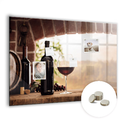 Quadro magnético de parede Garrafas de vinho