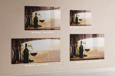 Quadro magnético de parede Garrafas de vinho