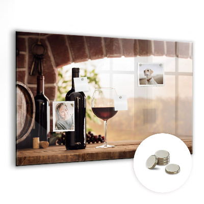 Quadro magnético de parede Garrafas de vinho