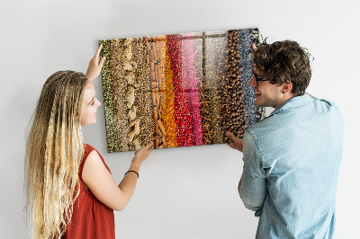 Quadro magnético decorativo Fileiras de especiarias
