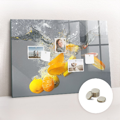 Quadro magnético decorativo Frutas cítricas em água