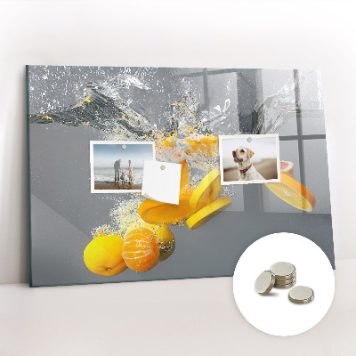 Quadro magnético decorativo Frutas cítricas em água