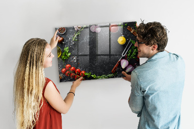 Quadro magnético de parede Legumes no balcão