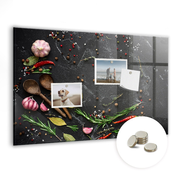 Quadro magnético decorativo Especiarias no balcão