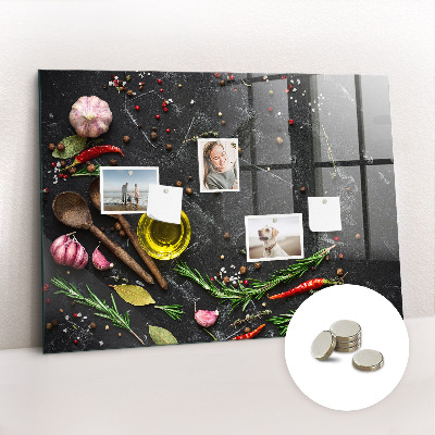 Quadro magnético decorativo Especiarias no balcão