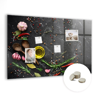 Quadro magnético decorativo Especiarias no balcão
