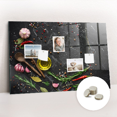 Quadro magnético decorativo Especiarias no balcão