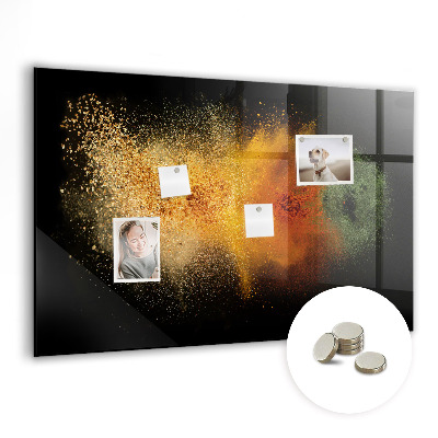 Quadro magnético de parede Especiarias derramadas